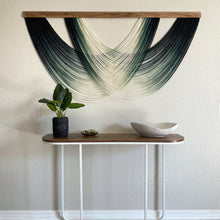 Load image into Gallery viewer, Isla - Emerald Ombré Dip Dyed Wall Hanging - Large Green Yarn Tapestry