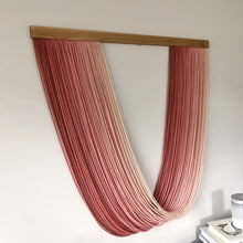 Load image into Gallery viewer, Geneva - Sunset Rose Dip Dyed Wall Hanging - Large Yarn Wall Hanging - Fiber Art - Dip Dye Wall Hanging