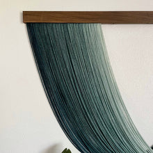 Load image into Gallery viewer, Geneva - Forest Green Dip Dyed Wall Hanging - Large Yarn Tapestry
