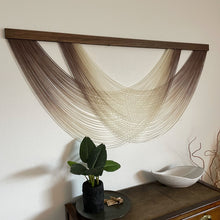 Load image into Gallery viewer, Isla - Taupe/Brown Ombré Dip Dyed Wall Hanging - Large Yarn Tapestry