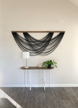 Load image into Gallery viewer, Isla - Black Dyed Wall Hanging - Large Yarn Tapestry - Yarn Wall Hanging - Fiber Art