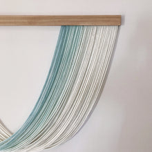 Load image into Gallery viewer, Geneva - Ocean Spray - Light Blue Dip Dyed Wall Hanging - Large Yarn Tapestry
