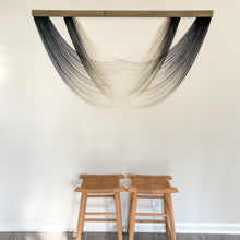Load image into Gallery viewer, Isla - Black Ombré Dip Dyed Wall Hanging - Large Yarn Tapestry