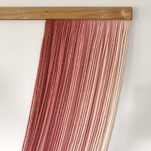 Load image into Gallery viewer, Geneva - Sunset Rose Dip Dyed Wall Hanging - Large Yarn Wall Hanging - Fiber Art - Dip Dye Wall Hanging