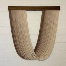 Load image into Gallery viewer, Geneva - Taupe Ombré Dip Dyed Wall Hanging - Medium Taupe Yarn Tapestry
