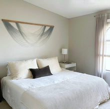 Load image into Gallery viewer, Isla - Misty Blue Grey - Dip Dyed Wall Hanging - Large Yarn Tapestry, Ombré
