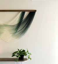 Load image into Gallery viewer, Isla - Emerald Ombré Dip Dyed Wall Hanging - Large Green Yarn Tapestry
