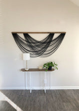 Load image into Gallery viewer, Isla - Black Dyed Wall Hanging - Large Yarn Tapestry - Yarn Wall Hanging - Fiber Art
