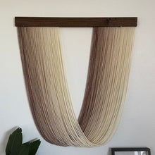 Load image into Gallery viewer, Geneva - Taupe Ombré Dip Dyed Wall Hanging - Medium Taupe Yarn Tapestry
