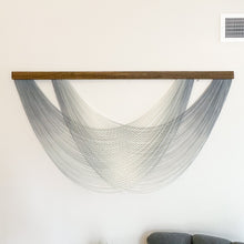 Load image into Gallery viewer, Isla - Misty Blue Grey - Dip Dyed Wall Hanging - Large Yarn Tapestry, Ombré
