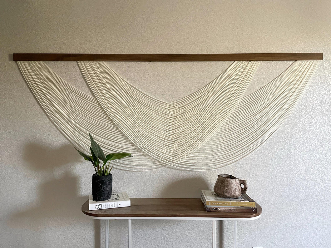 Isla in Cream - Yarn Wall Hanging - Large Wall Art