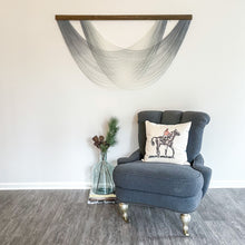 Load image into Gallery viewer, Isla - Misty Blue Grey - Dip Dyed Wall Hanging - Large Yarn Tapestry, Ombré
