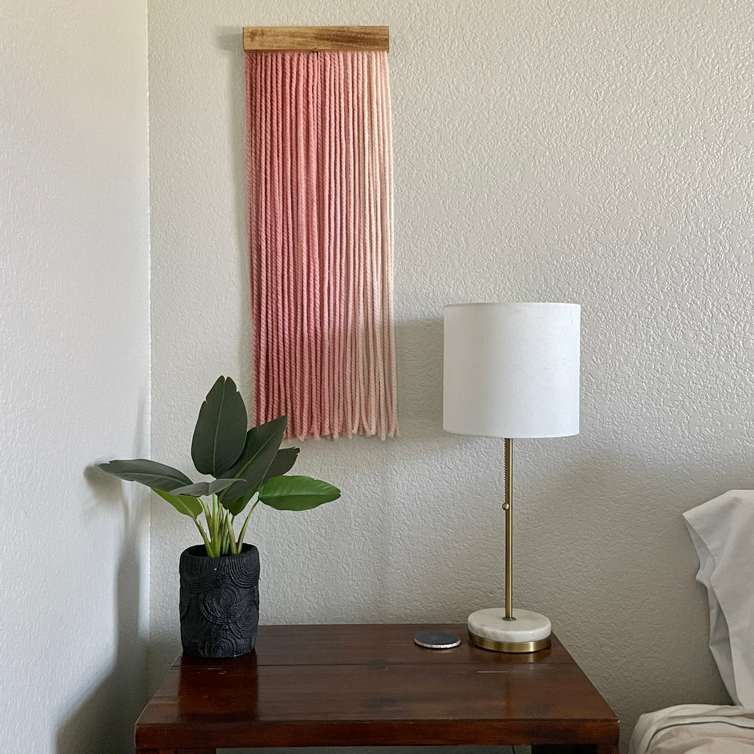 Light Pink Ombré Dyed Wall Hanging